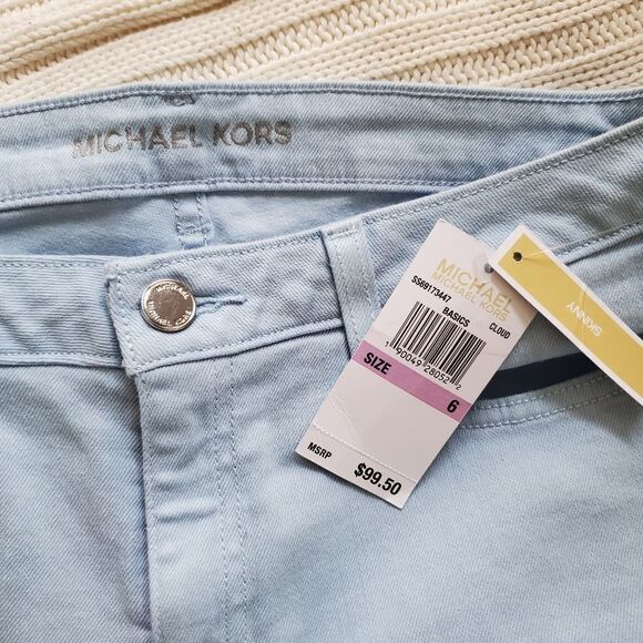 Michael Michael Kors Straight Leg Skinny Denim Jeans sz 6=30×29 - Picture 9 of 11